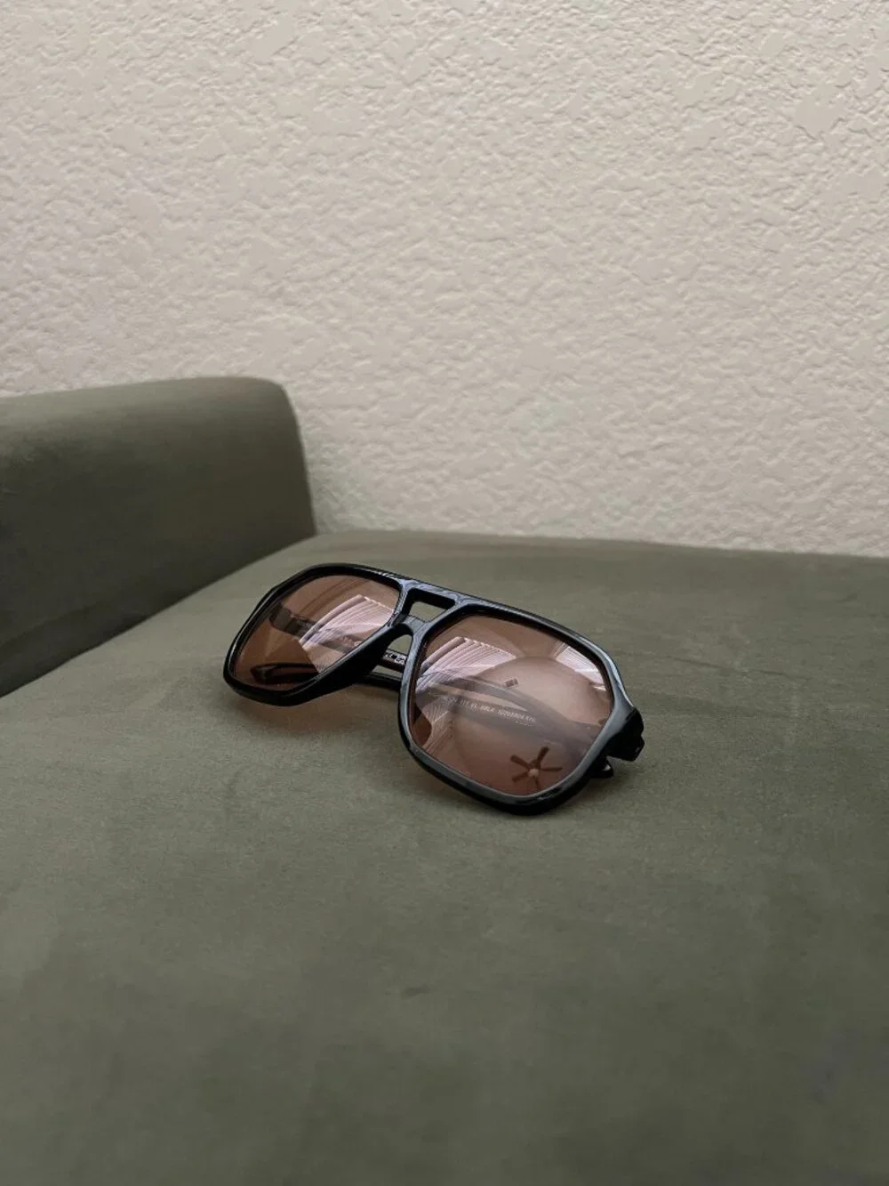 Oversized Retro Aviator Sunglasses | Burn Orange Lens